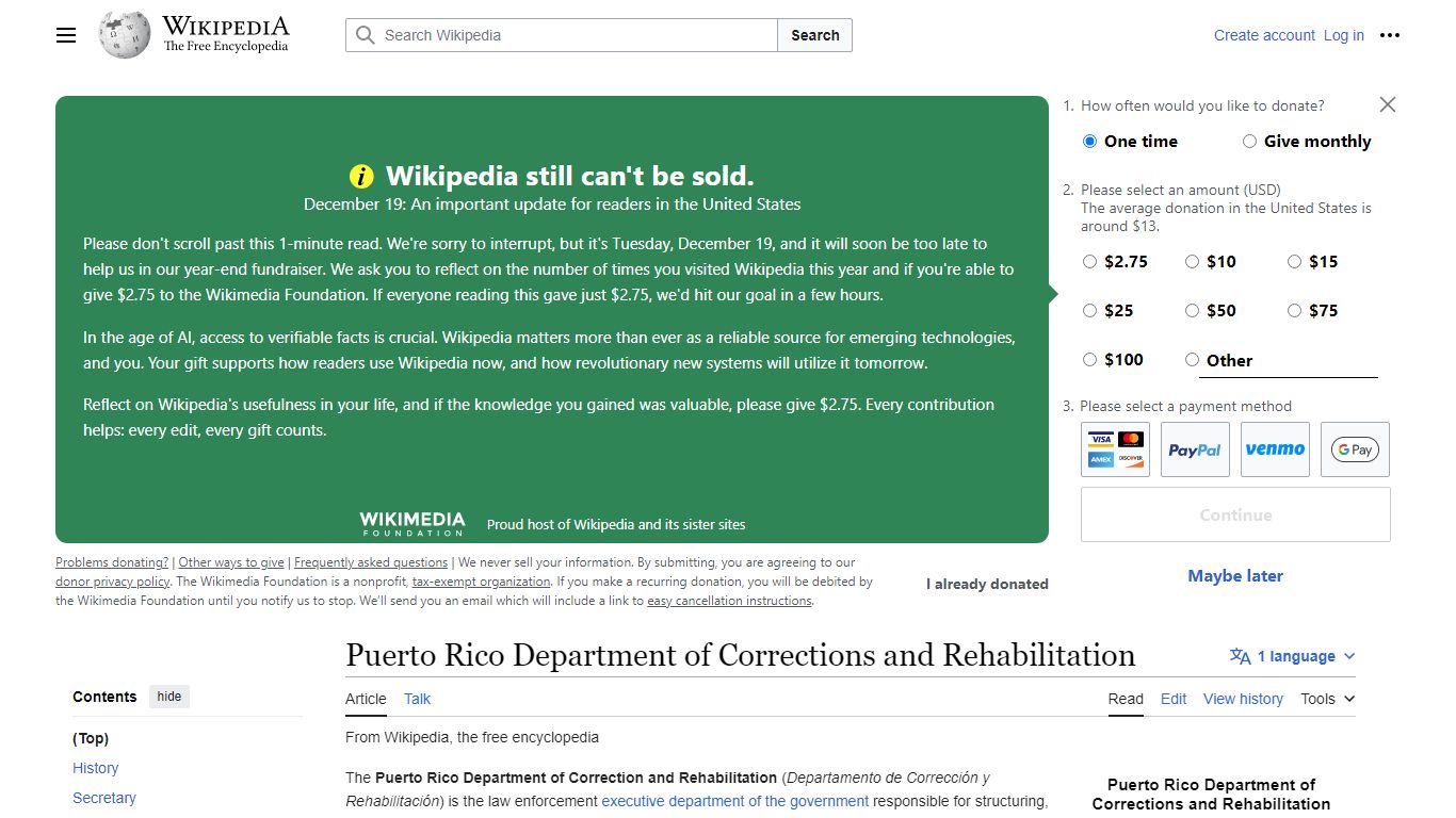 Puerto Rico Department of Corrections and Rehabilitation